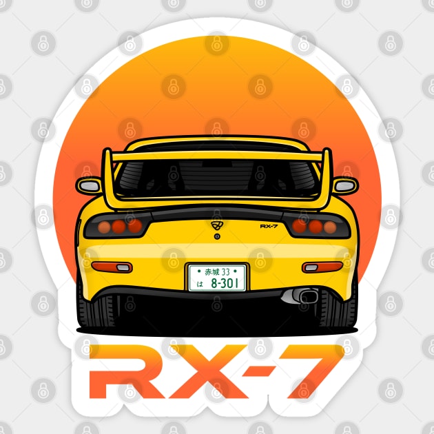 Mazda RX-7 JDM Initial-D Drift Ver B Sticker by grphc_dsg21